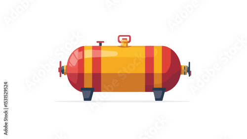 Professional Propane Gas Tank Vector Illustration for Industrial Use