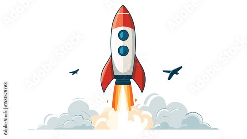 Rocket Icon Vector Illustration Isolated for Creative Designs