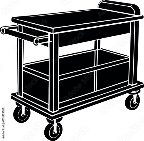 Rolling Kitchen Island Cart Shallotte On White Background