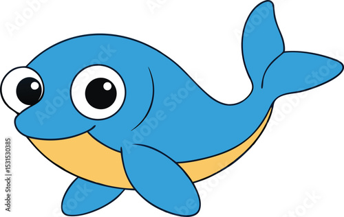 skippy skipjack   cartoon fish on white background.eps