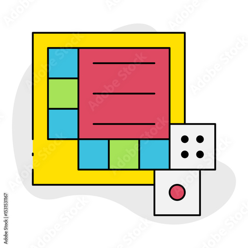 Dice single icon vector illustration