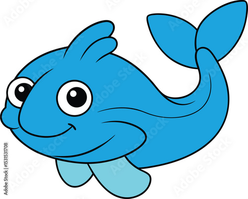 wiggly wiggles   cartoon fish on white background .eps