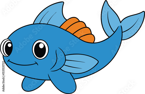 zappy zander   cartoon fish on white background   .eps