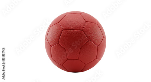 A bold red handball poised for a powerful throw embodies the dynamic energy of team sports on on transparent background