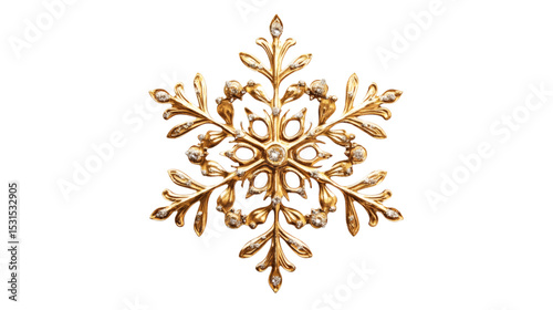 Festive snowflake isolated on white background 