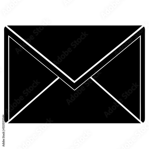 mail icon on black