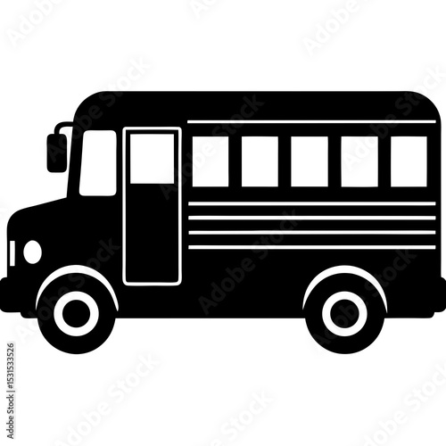 school bus isolated on white