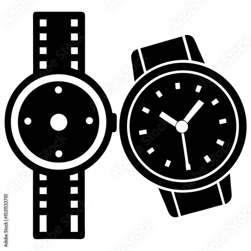 vector illustration of wristwatch