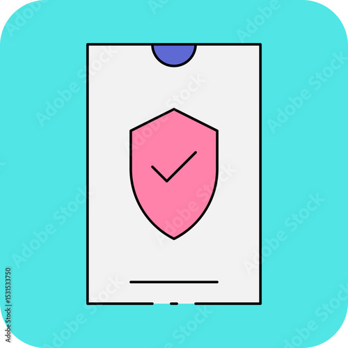 Security phone single icon vector illustration