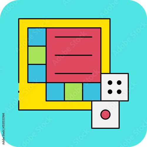 Dice single icon vector illustration