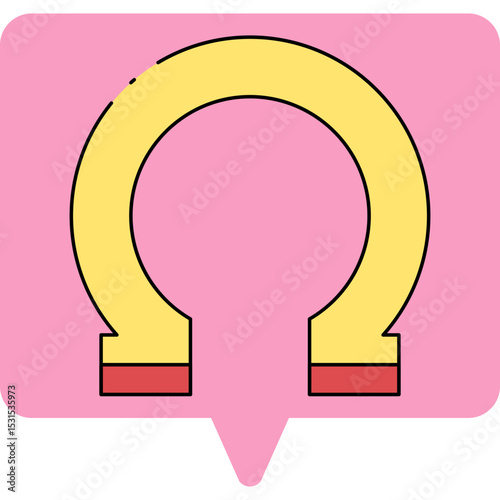 Horse shoe single icon vector illustration