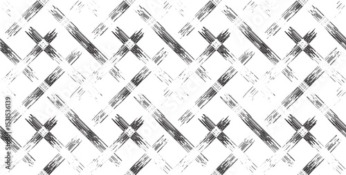 Black and white geometric pattern. Tileable texture background.