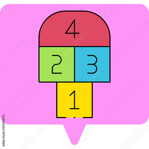 Step game single icon vector illustration