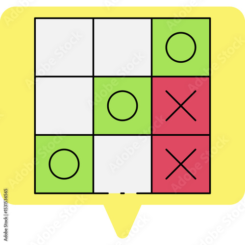 Tic tac toe single icon vector illustration