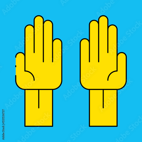 Glovers single icon vector illustration