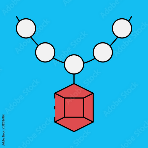 Necklace single icon vector illustration