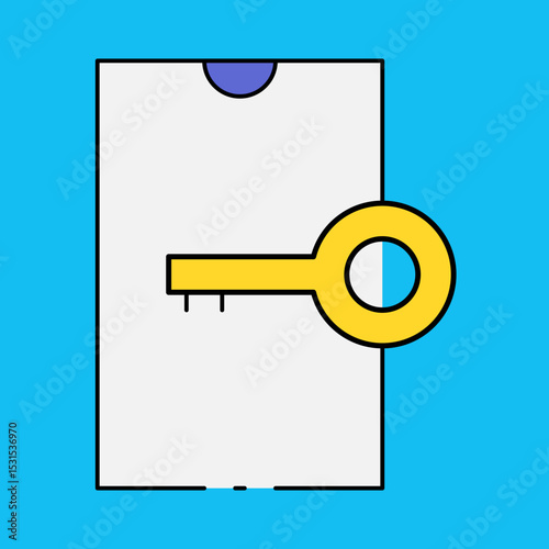 Smartlock single icon vector illustration
