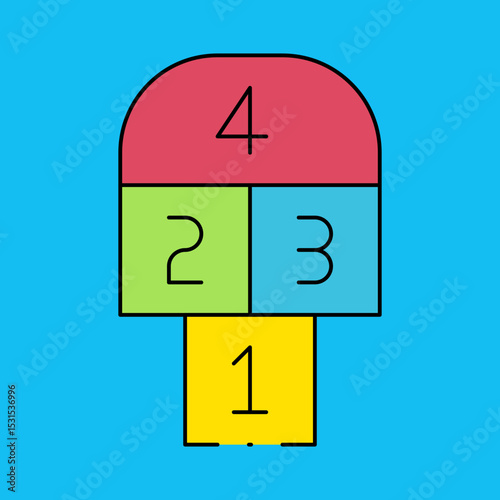 Step game single icon vector illustration