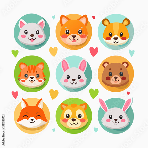 Vector set of animals for children