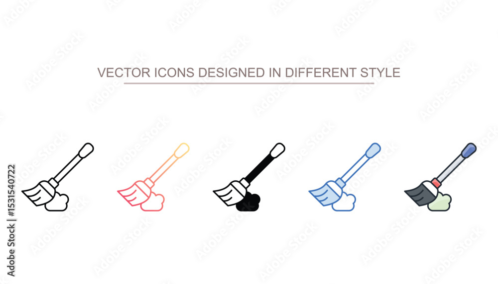 Fototapeta premium Broom icon design with white background stock illustration