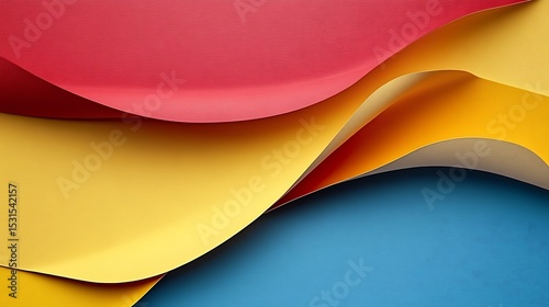 Abstract vibrant paper curves
