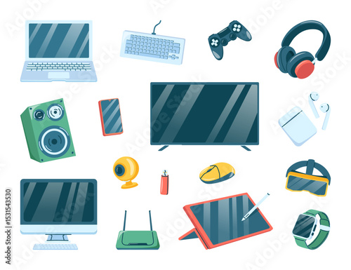 Collection of Electronic Devices and Gadgets.