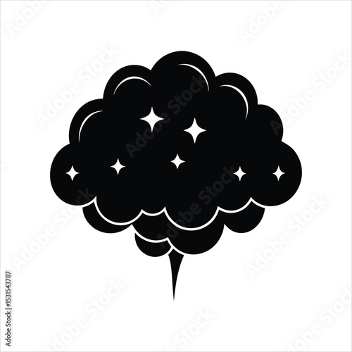 Minimalist Cloud Graphic Design Isolated on White
