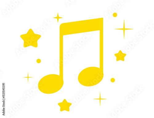  Music notes icons. Vector illustration
