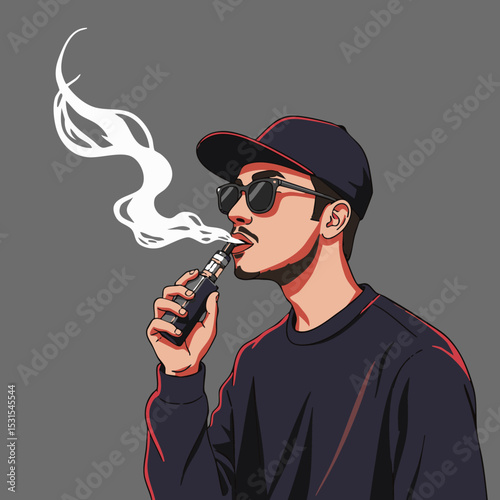 Vape Culture Vector Collection: Devices and Vaping Illustrations