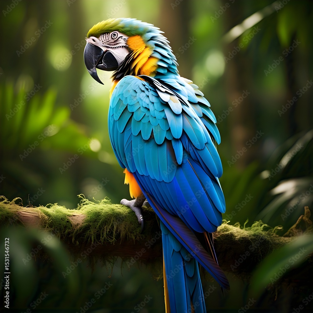 Obraz premium blue and yellow macaw ara