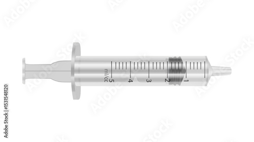 Medical Syringe Isolated on White