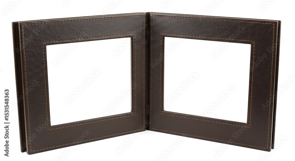Fototapeta premium square picture frame with compartments for two photos 