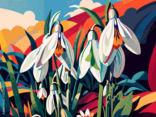 Spring flowers vector