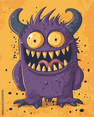 cute little monsters vector