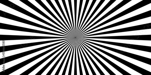 Black and White Sunburst Pattern": This is a direct and accurate description of the image content. 
"Hypnotic Radial Burst Background": This title emphasizes the visual effect and potential use. 