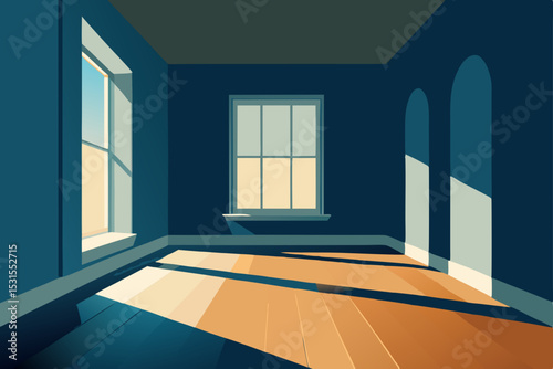 empty room with window