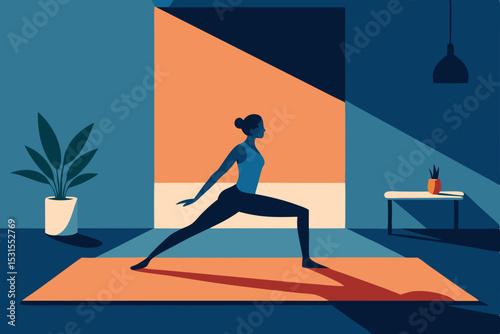 silhouette of a woman doing yoga