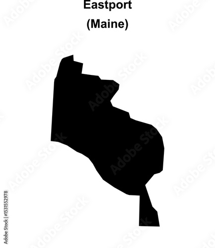 Eastport (Maine) blank outline map