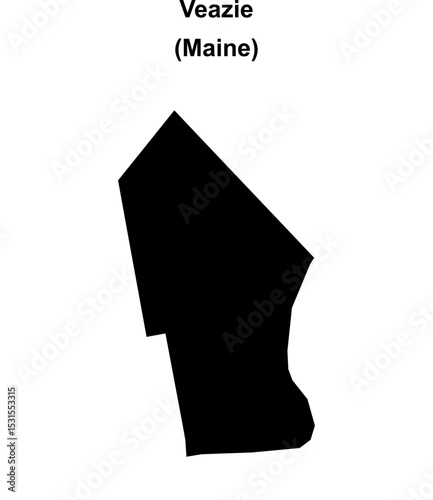 Veazie (Maine) blank outline map