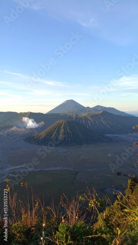 Volcanic Landscape Sunrise View.