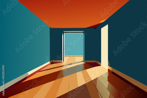 empty room with a window
