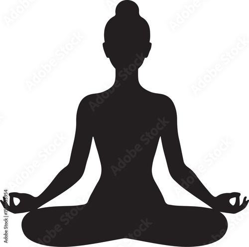 Meditation Silhouette Vector