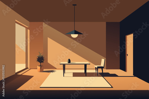 living room with a window