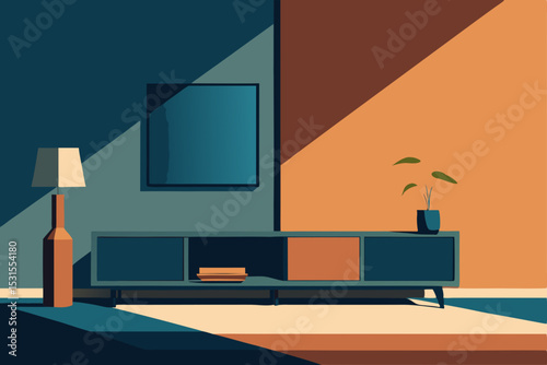 living room with a fireplace