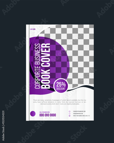 Professional Book Cover & Annual report brochure flyer design template vector, Leaflet cover presentation, book cover