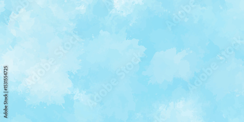 Watercolor background, creative brush painted aquarelle light sky blue background watercolor background showcasing a blend of warm and cool colors for background.	
