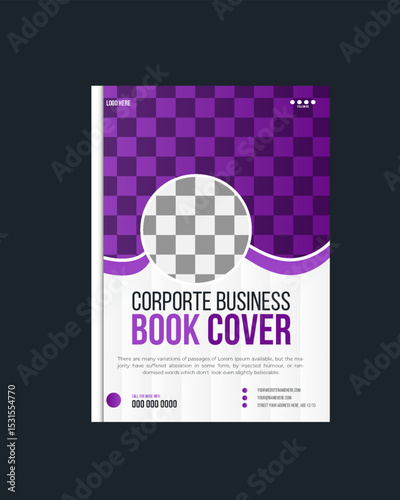 Corporate business book cover design template. social media post design template. web media marketing. social banner post. annual report