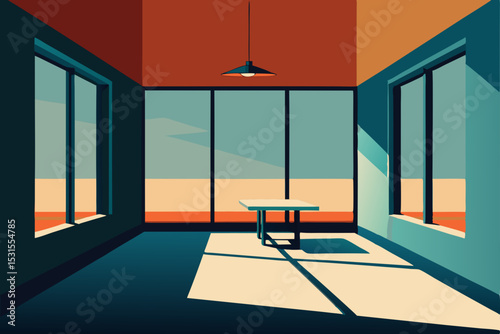 empty room with window