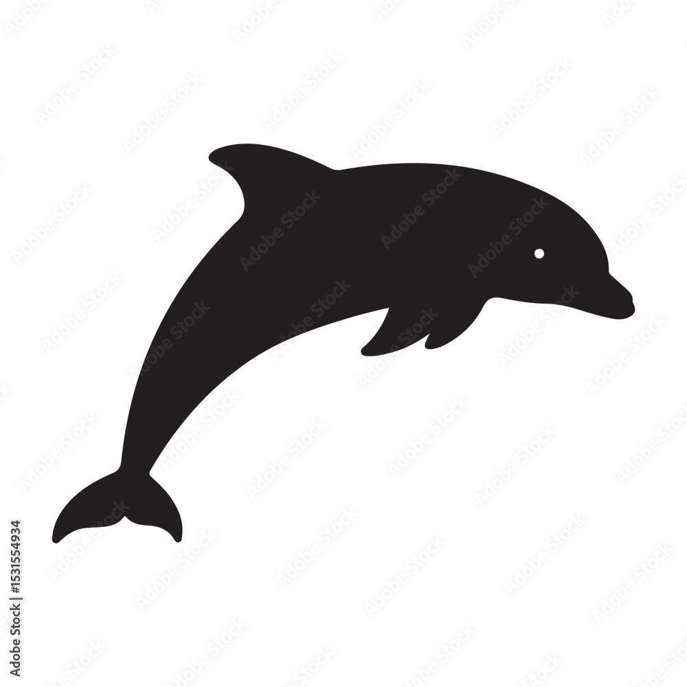 Fototapeta premium Jumping dolphin vector illustration