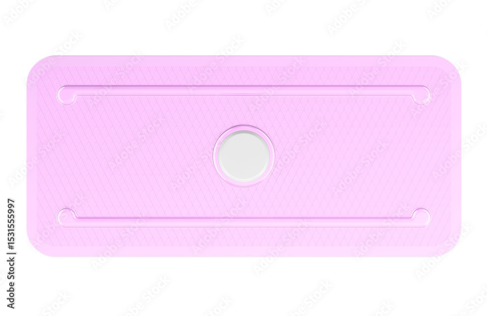 Fototapeta premium Emergency contraceptive pill in pink blister, 3D rendering isolated on transparent background